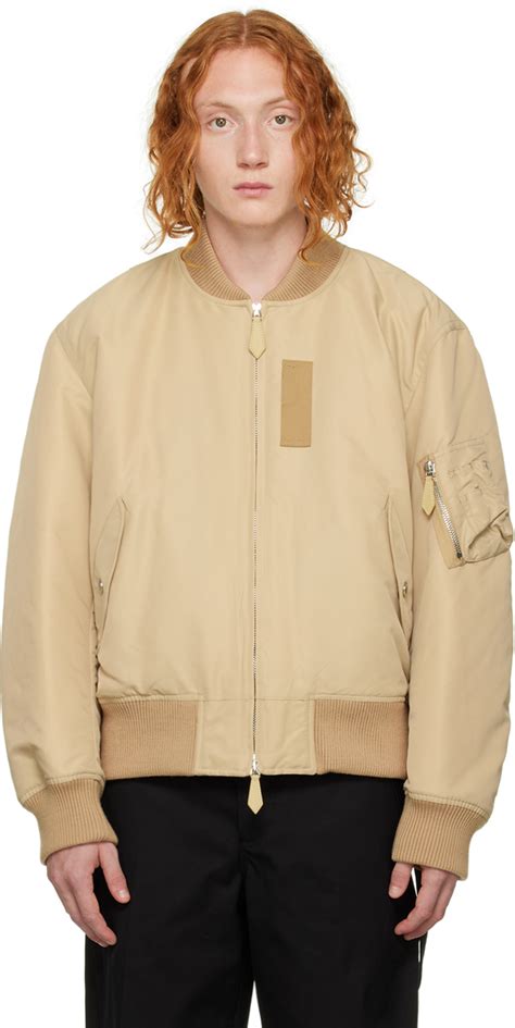 burberry reversible bomber jacket|Burberry bomber jacket beige.